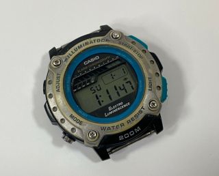 Vintage Casio Electro Luminescence Dw - 285 Alarm Chrono Watch - Battery