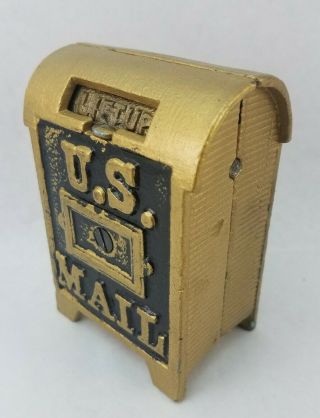 Vintage Cast Iron U.  S.  Mail Box Bank - 4 