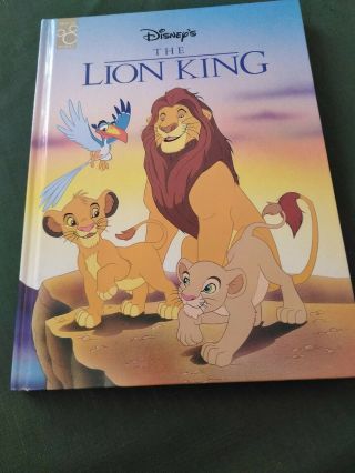 Vtg 90s 1994 Mouse The Lion King Large Hardcover Book