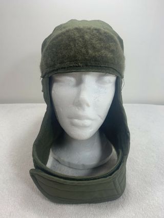 Vintage Us Army Military Issue Winter Insulated Helmet Liner Cap Hat Size 6 3/4