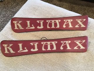 Vintage Klimax Redline Skiboards With Bindings