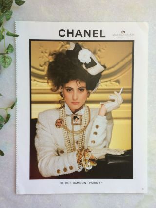 Publicité Chanel 1986 Haute Couture Advertising Mode Vintage Pub été Advert Ss