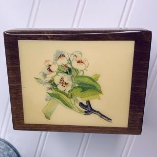 Vintage American Music Box Co.  Reuge Swiss Movement “memory” Cherry Blossom Wood