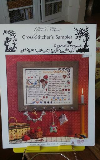 Vtg Cross Stitch Chart Only Sigrid Designs Cross Stitchers Sampler