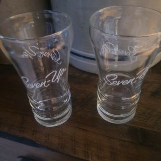 Vintage Seven Up 7up Fountain Glasses