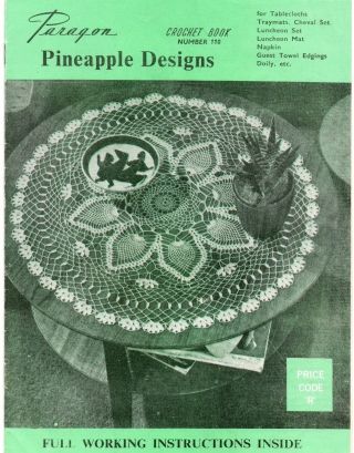 Vintage Crochet Book - Paragon Book 110 - Pineapple Designs - Thread Crochet