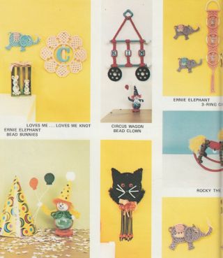 Knots for Tots vintage 1980 macrame pattern book - nursery,  kid ' s rooms 3