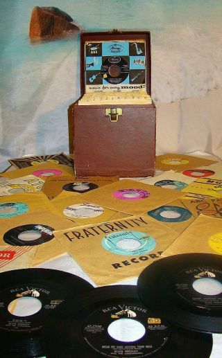 Platter - Pak Record Case With 75,  Vintage " Late 50 