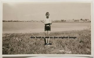 Vintage Photo: Cute Young Teen Boy After A Swim In The Sea In The 1950s Fo.  747