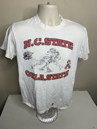 Vintage 90s Nc State University Short Sleeve T Shirt Men’s Size Medium White