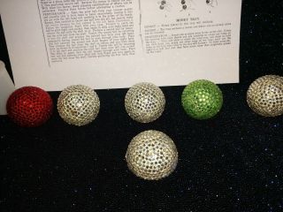 Vintage Rhinestone Coloring Changing Multiplying Balls 1 3/4 "