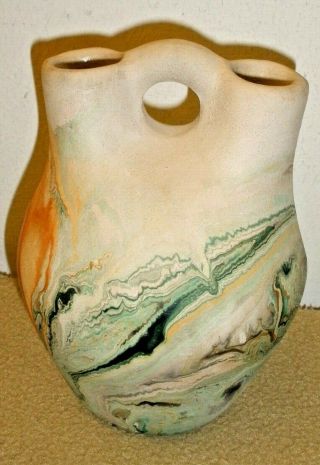 Vintage Nemadji Matte Double Wedding Vase - 6 " Tall