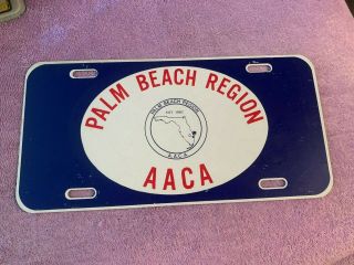 Aaca Palm Beach Region Antique Automobile Club Of America License Plate Tag