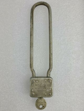 Vintage Master Lock 77 Padlock W/key 7 1/4 "