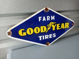 Vintage Goodyear Tires Porcelain Sign 2