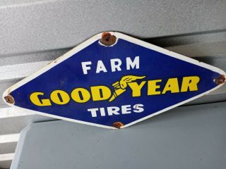 Vintage Goodyear Tires Porcelain Sign 3