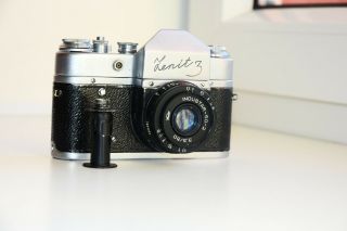 Zenit - 3 Export Soviet Slr 35 Mm Film Camera Vintage Old W/s Lens " Industar - 50 "
