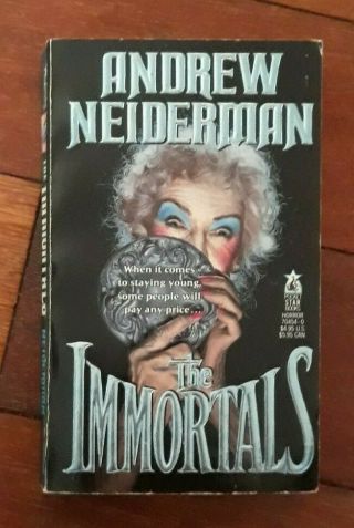 The Immortals By Andrew Neiderman (paperback,  1991) Vintage 1st Pocket Books Ed