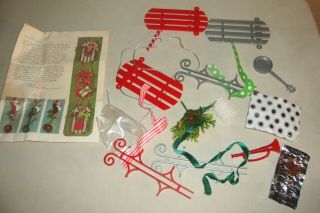 Vintage 1970s National Handcraft Society Craft Kit Tree O Trims Sled Ornaments