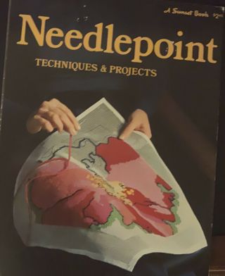 Vintage Sunset Book Needlepoint Techniques And Projects 1974 Paperback