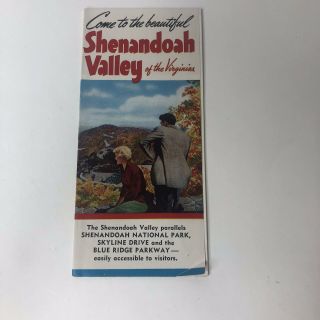 Vintage Shenandoah Valley Of The Virginias Travel Brochure
