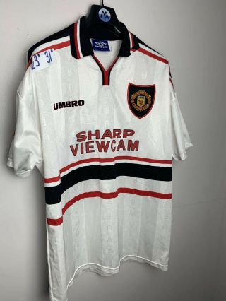 Vintage 1997 Machester United Classic Away Football Shirt Kit Umbro