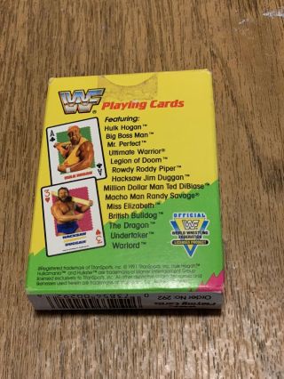 Vintage 1991 Wwf Playing Cards Superstars Deck Ultimate Warrior Hulk