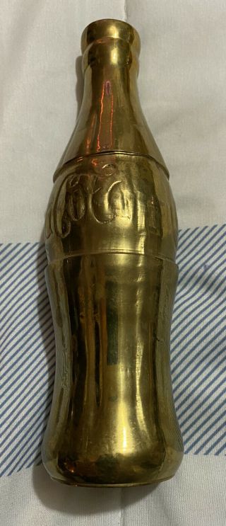 Vintage Coca - Cola Coke Brass Bottle Collectible 7 " Tall Heavy