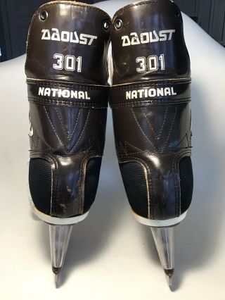 Vintage Daoust National 301 Ice Hockey Skates Size 9 Clear Holders Shoe Sz Us 10