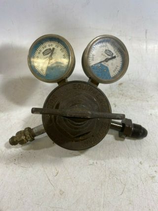 Vintage Victor Equipment Company Compressed Gas Regulator (sr - 410 - A) Usg Gauges