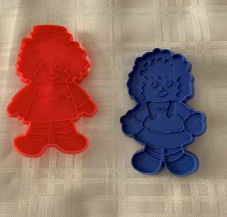 Vintage Bobbs Merrill Raggedy Ann Andy Cookie Cutter Set For Dog Rescue Charity