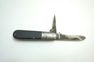 Vintage Kutmaster 2 Blade Pocket Knife Barlow Wood Handle 3 1/4 " Long K34