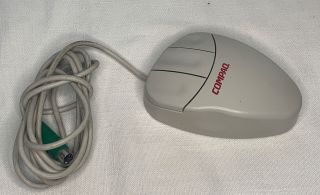 Vintage Compaq Logitech 3 - Button Mouseman Ps/2 Mouse M - S38 Roller Ball