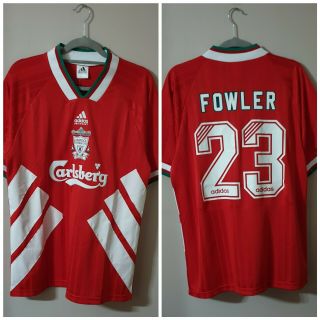 Liverpool Football Shirt Home 1993 - 1995 Fowler 23 Vintage Retro Size Large