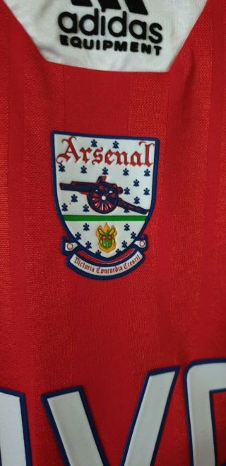 Arsenal Tony Adams Retro Home Shirt Vintage 1992 - 1994 Size Large