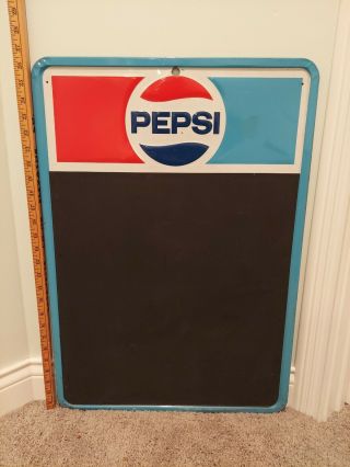 Vintage Pepsi Soda Metal Advertisement Chalkboard Sign