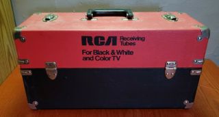 Vintage Rca Tv Radio Service Repair Case Tool Box W/ Receiving Tubes & Supplies