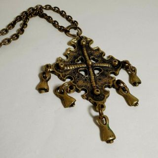 Vintage KALEVALA KORU Finland Bronze Celtic Viking Pendant Charms Necklace 2