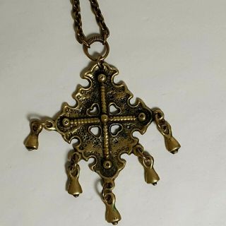 Vintage KALEVALA KORU Finland Bronze Celtic Viking Pendant Charms Necklace 3