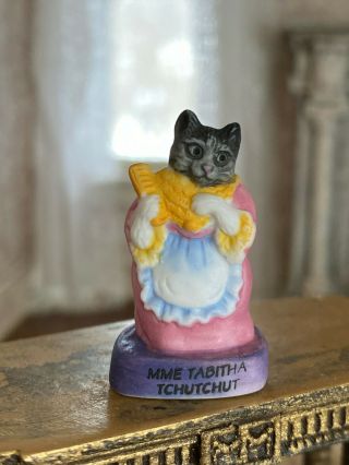 Vintage Miniature Dollhouse 1:12 Porcelain France Fw & Co Beatrix Potter Tabitha