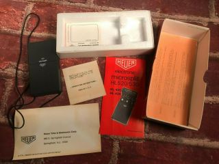 Vintage Tag Heuer Microsplit Electronic Digital Stop - Watch W/ Paperwork Box