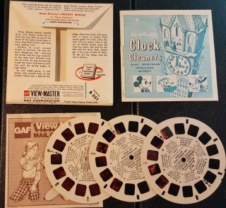 Mickey Mouse CLOCK CLEANERS Donald Duck Goofy Vintage View - Master Reel Pack B551 2