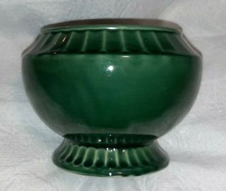 Vintage Marked Mccoy /usa Green Glazed Ceramic Planter.