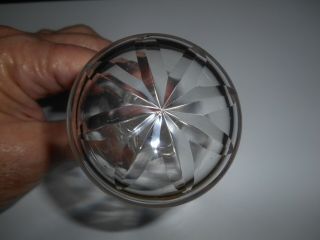 Vintage Solid Cut Crystal Clear Glass Liquor Decanter Bottle Stopper Only