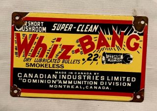 Vintage 1950’s Whiz Bang Bullets Porcelain Sign Car Truck Oil Gas Gasoline