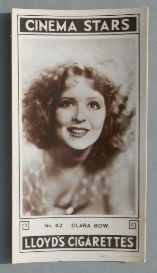 Clara Bow Card Vintage 1930s Lloyd 