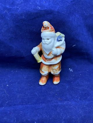 Vintage 4 " Christmas Santa Claus Bisque Saint Nick Made In Germany