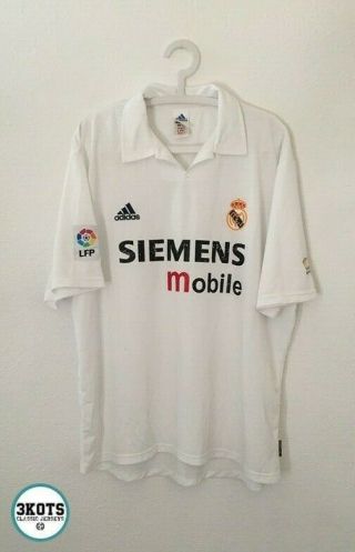 Real Madrid 2002/03 Adidas Centenary Football Shirt Xl Vintage Soccer Jersey