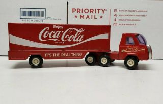 Buddy L Vintage Metal Toy Truck Tractor Trailer Coca Cola -