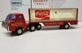 Buddy L Vintage Metal Toy Truck tractor trailer Coca Cola - 2